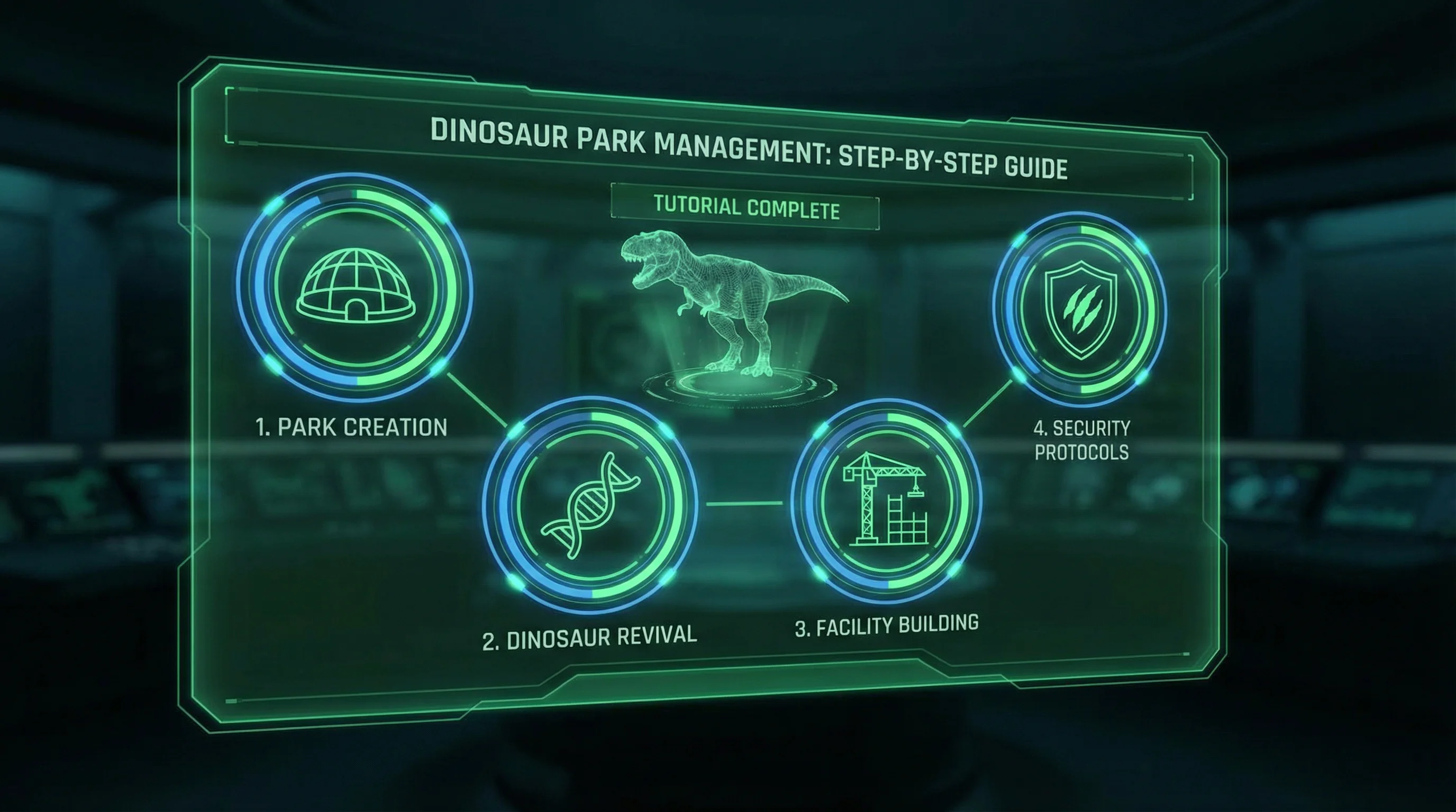 恐龙公园管理入门指南界面 - 爱游戏体育 新手教程
