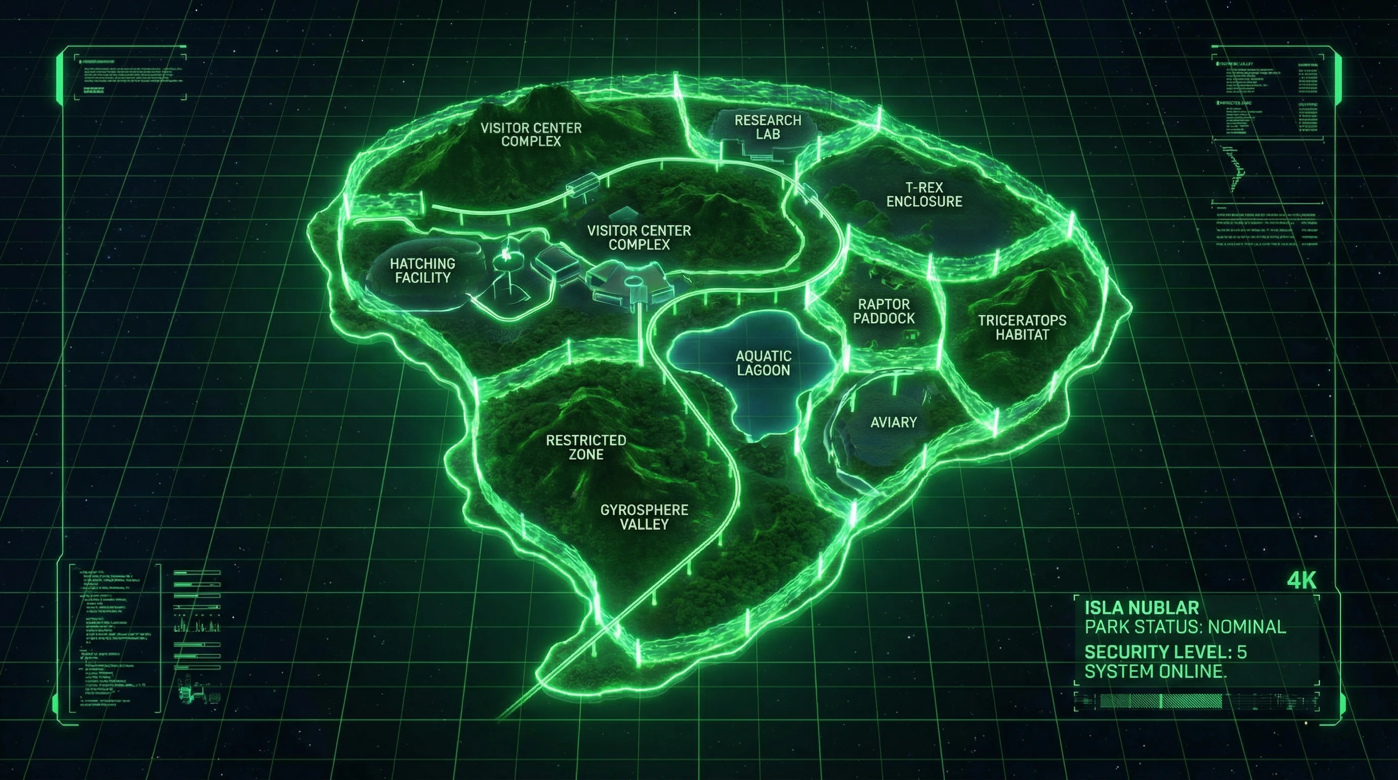恐龙公园全景规划地图 - 爱游戏体育 建设蓝图