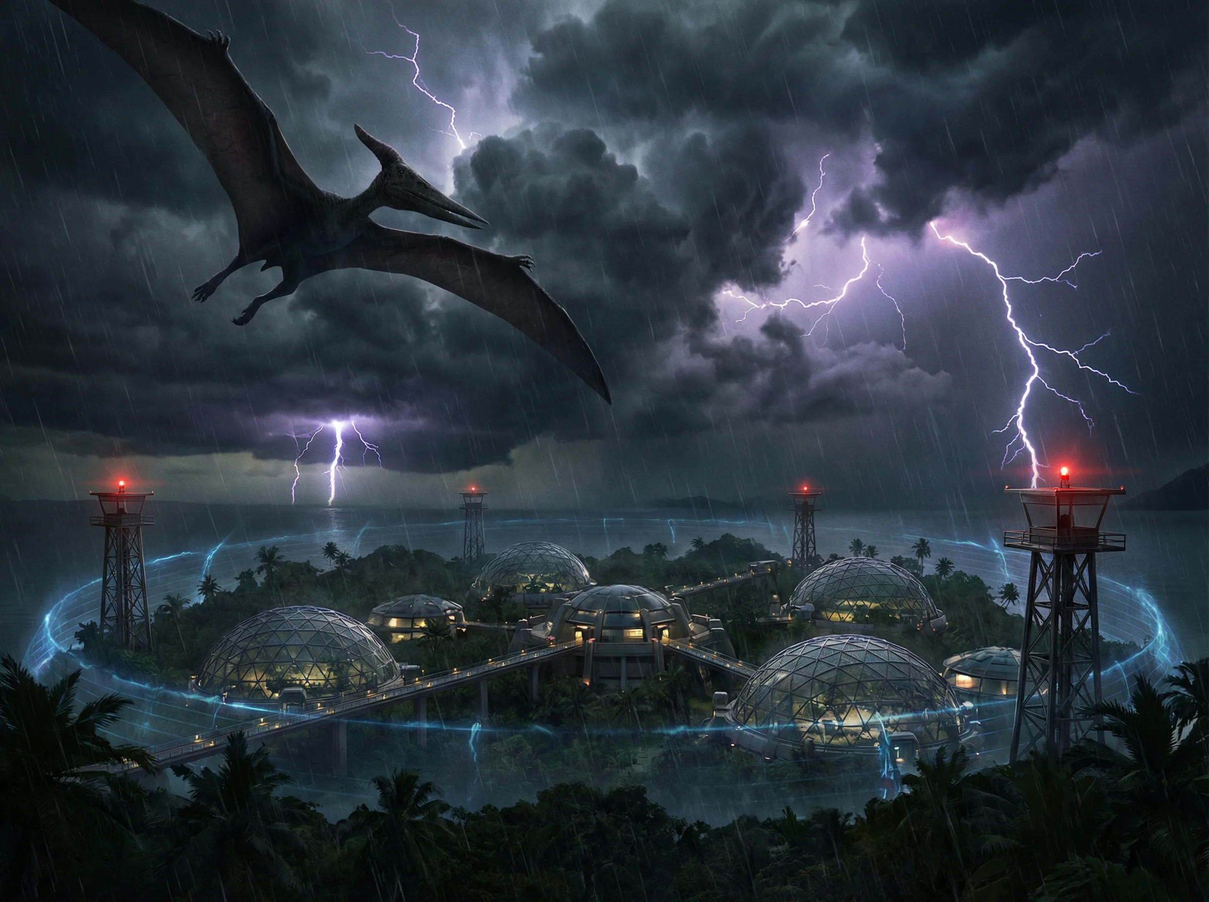 翼龙在暴风雨中翱翔 - 爱游戏体育 飞行恐龙展区